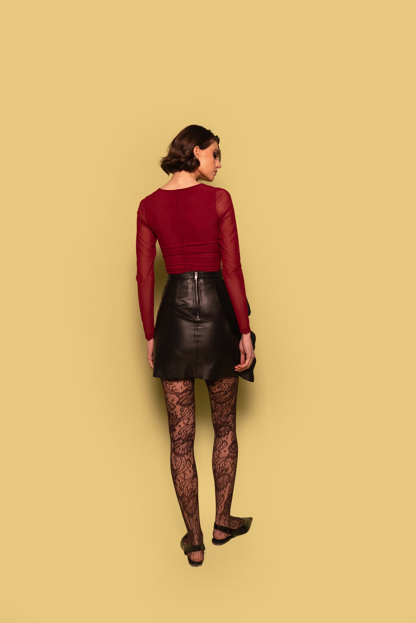 THE OLYMPIA LEATHER SKIRT