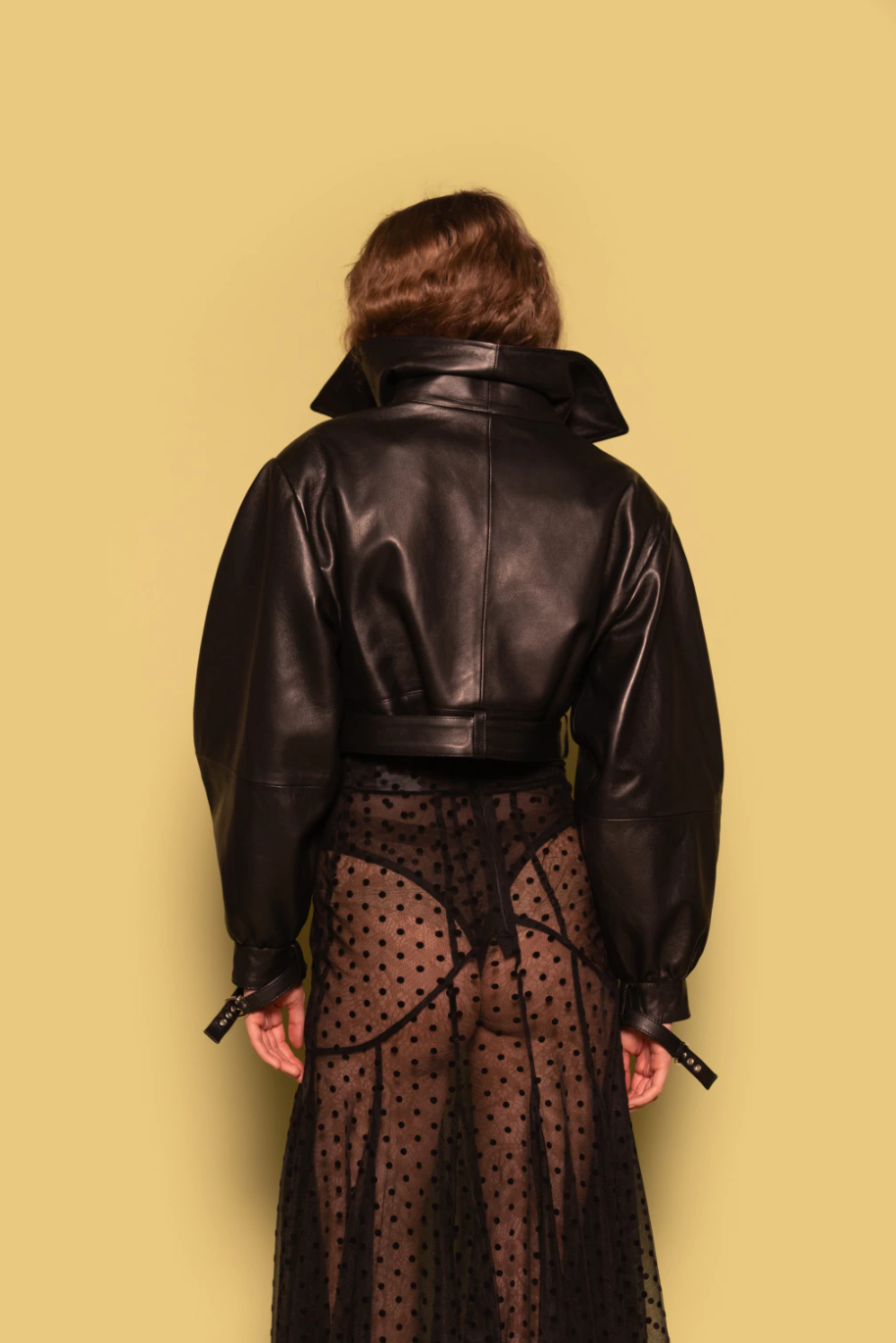 THE BUBBLE LEATHER BIKER
