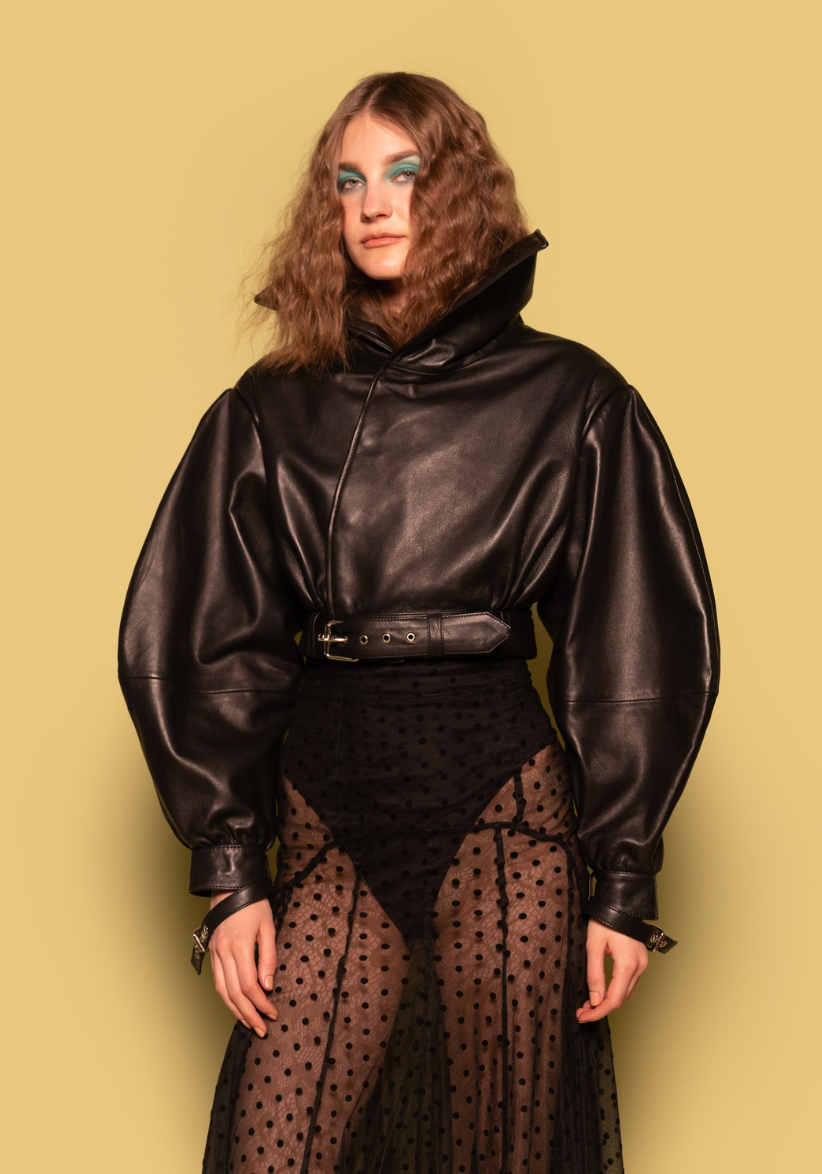 THE BUBBLE  LEATHER BIKER